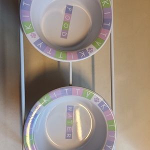 Food and Water Ceramic Cat Bowls